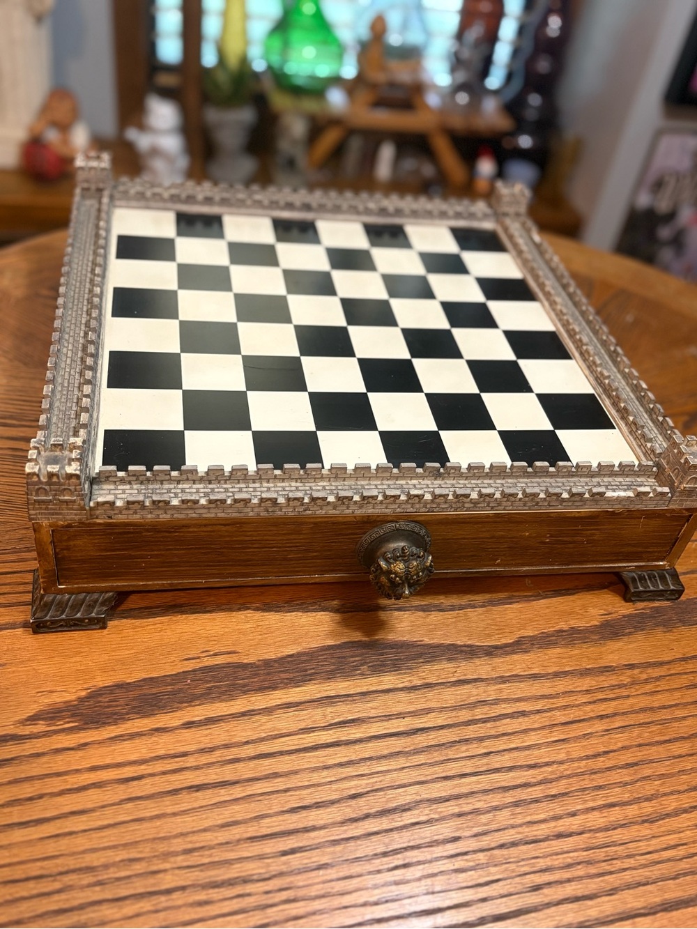 Vintage Oriental Themed Complete Castle Warrior Chess Set
